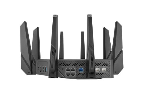 ASUS ROG Rapture GT-AXE16000 router bezprzewodowy 10 Gigabit Ethernet Trójpasmowy (2,4 GHz / 5 GHz / 6 GHz) Czarny ASUS ROG Rapture GT-AXE16000 router bezprzewodowy 10 Gigabit Ethernet Trójpasmowy (2,4 GHz / 5 GHz / 6 GHz) Czarny
