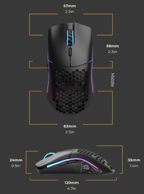 Glorious PC Gaming Race Model O- myszka Oburęczny RF Wireless 19000 DPI Glorious PC Gaming Race Model O- myszka Oburęczny RF Wireless 19000 DPI