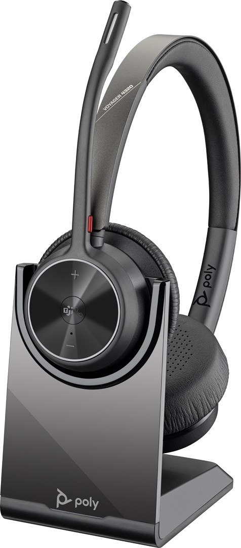 POLY Zestaw słuchawkowy Voyager 4320-M z certyfikatem Microsoft Teams + adapter BT700 + stacja ładująca POLY Zestaw słuchawkowy Voyager 4320-M z certyfikatem Microsoft Teams + adapter BT700 + stacja ładująca