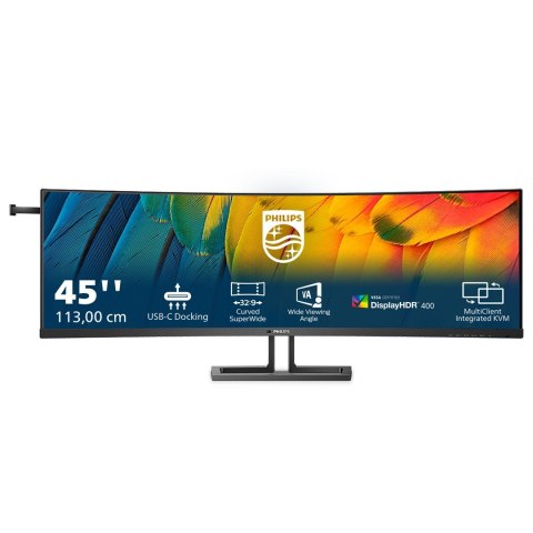 Philips 6000 series 45B1U6900C LED display 113 cm (44.5") 5120 x 1440 px UltraWide Dual Quad HD Czarny Philips 6000 series 45B1U6900C LED display 113 cm (44.5") 5120 x 1440 px UltraWide Dual Quad HD Czarny
