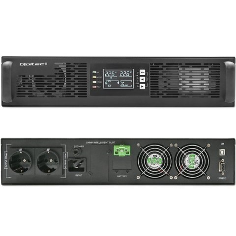 QOLTEC ZASILACZ AWARYJNY UPS DO RACK | 2.4KVA | 2400W | POWER FACTOR 1.0 | LCD | EPO | USB | ON-LINE QOLTEC ZASILACZ AWARYJNY UPS DO RACK | 2.4KVA | 2400W | POWER FACTOR 1.0 | LCD | EPO | USB | ON-LINE