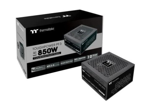 Thermaltake Toughpower PF3 moduł zasilaczy 850 W 24-pin ATX ATX Czarny Thermaltake Toughpower PF3 moduł zasilaczy 850 W 24-pin ATX ATX Czarny