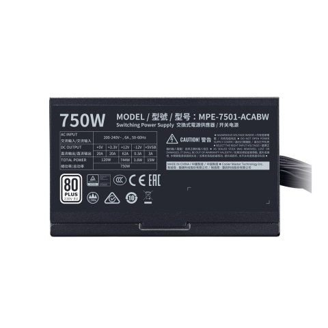 Zasilacz Cooler Master MWE White V2 750 - 750 Wat Zasilacz Cooler Master MWE White V2 750 - 750 Wat