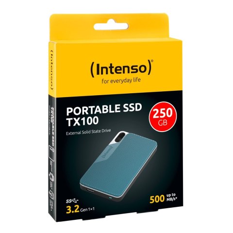 Dysk zewnętrzny SSD Intenso TX100 250GB Niebieski Dysk zewnętrzny SSD Intenso TX100 250GB Niebieski