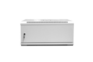 Szafa sieciowa wisząca 19" 4U rack 600x450, drzwi pełne, szary, niedzielona, złożona, 60kg