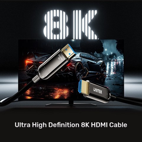 UNITEK KABEL OPTYCZNY HDMI 2.1 Active Optical Cable 8K / 4K 144Hz 10M