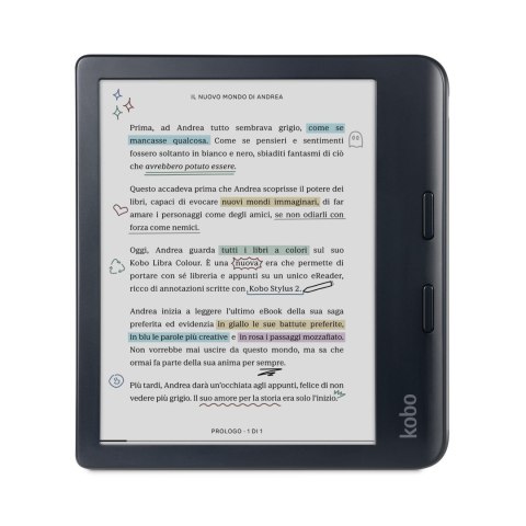 Czytnik eBook Kobo Libra Kolor Schwarz Zestaw z rysikiem 2 Czytnik eBook Kobo Libra Kolor Schwarz Zestaw z rysikiem 2