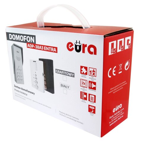 Domofon EURA ADP-38A3 ENTRA, (biały) Domofon EURA ADP-38A3 ENTRA, (biały)