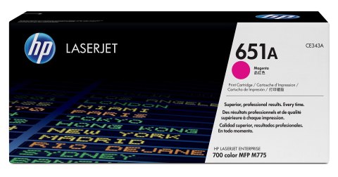 HP 651A oryginalny wkład z purpurowym tonerem LaserJet HP 651A oryginalny wkład z purpurowym tonerem LaserJet