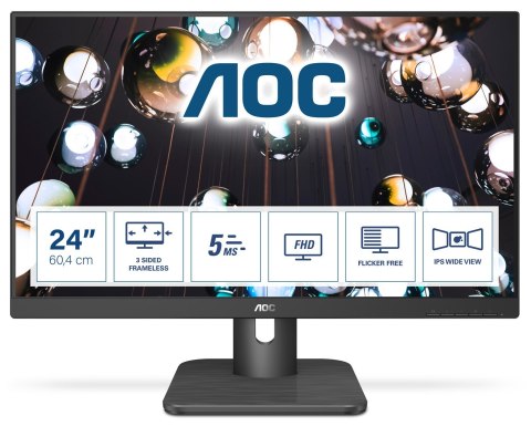 AOC E1 24E1Q monitor komputerowy 60,5 cm (23.8") 1920 x 1080 px Full HD LED Czarny AOC E1 24E1Q monitor komputerowy 60,5 cm (23.8") 1920 x 1080 px Full HD LED Czarny