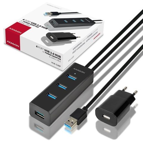 Axagon HUE-S2BP huby i koncentratory USB 3.2 Gen 1 (3.1 Gen 1) Type-A 5000 Mbit/s Czarny Axagon HUE-S2BP huby i koncentratory USB 3.2 Gen 1 (3.1 Gen 1) Type-A 5000 Mbit/s Czarny