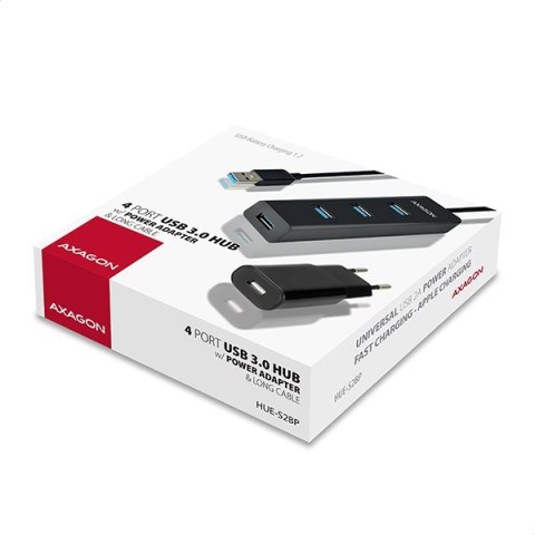 Axagon HUE-S2BP huby i koncentratory USB 3.2 Gen 1 (3.1 Gen 1) Type-A 5000 Mbit/s Czarny Axagon HUE-S2BP huby i koncentratory USB 3.2 Gen 1 (3.1 Gen 1) Type-A 5000 Mbit/s Czarny