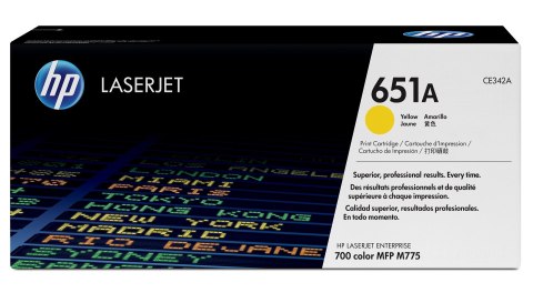 HP 651A oryginalny wkład z żółtym tonerem LaserJet HP 651A oryginalny wkład z żółtym tonerem LaserJet
