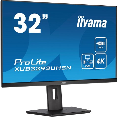 Iiyama ProLite XUB3293UHSN-B5 monitor komputerowy 80 cm (31.5") 3840 x 2160 px 4K Ultra HD LCD Czarny Iiyama ProLite XUB3293UHSN-B5 monitor komputerowy 80 cm (31.5") 3840 x 2160 px 4K Ultra HD LCD Czarny