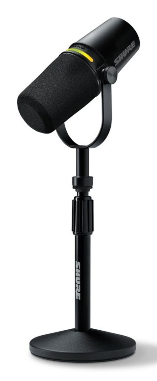 Shure MV7+-K-BNDL - mikrofon lektorski/wokalny ze złączem XLR/USB-C, czarny + statyw biurkowy GATOR