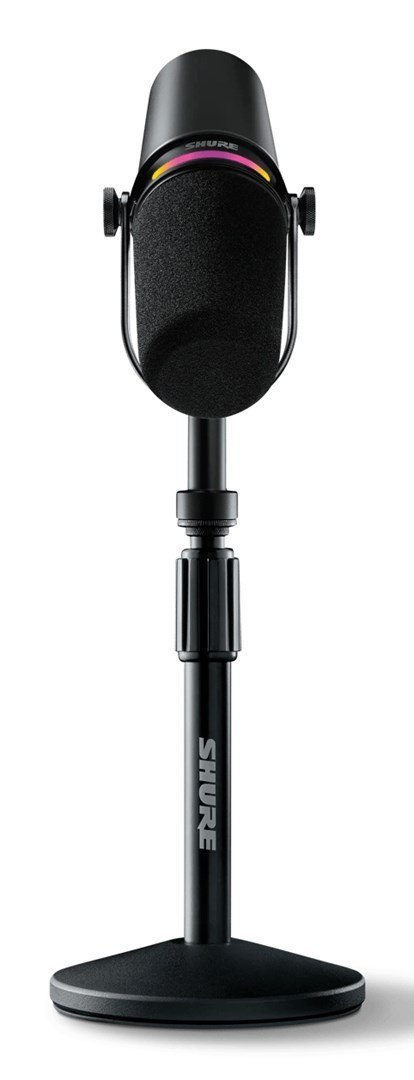 Shure MV7+-K-BNDL - mikrofon lektorski/wokalny ze złączem XLR/USB-C, czarny + statyw biurkowy GATOR