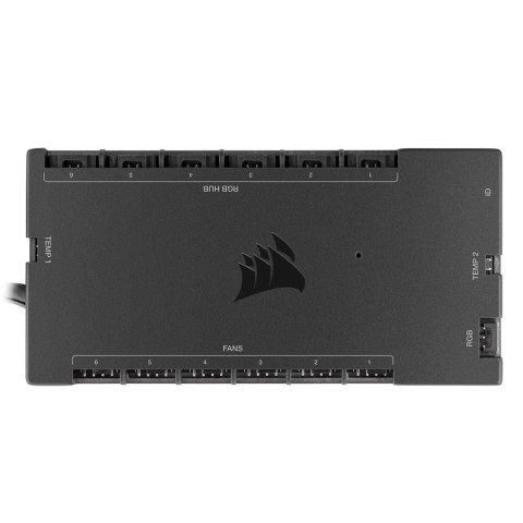 Kontroler Corsair iCUE Commander Core XT regulator RGB, prędkości wentylatora 6kan. Czarny Kontroler Corsair iCUE Commander Core XT regulator RGB, prędkości wentylatora 6kan. Czarny