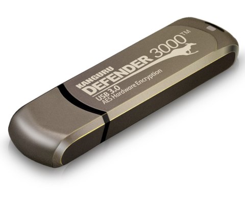 Przenośny dysk Kanguru Solutions Kanguru Defender 3000 - 256 GB - USB Type-C - 3.2 Gen 1 (3.1 Gen 1) - 300 MB/s - Zaślepka - Sza