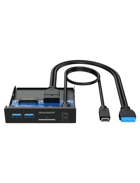 Panel przedni Graugear Multi z koncentratorem USB + czytnikiem kart Panel przedni Graugear Multi z koncentratorem USB + czytnikiem kart