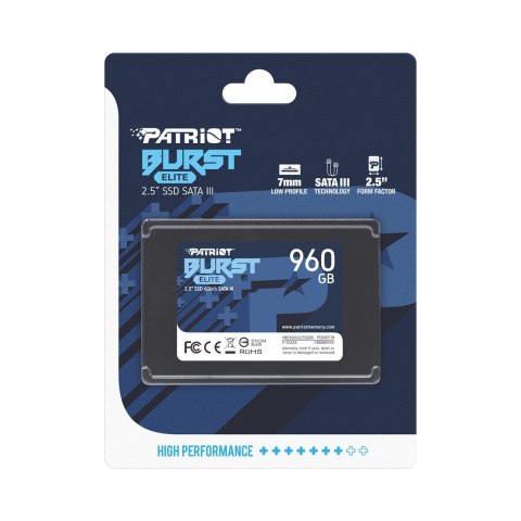 Patriot Memory BURST Elite 2.5" 2.5" 960 GB Serial ATA III Patriot Memory BURST Elite 2.5" 2.5" 960 GB Serial ATA III