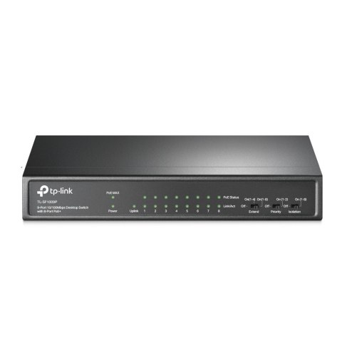 TP-Link TL-SF1009P łącza sieciowe Nie zarządzany Fast Ethernet (10/100) Obsługa PoE Czarny TP-Link TL-SF1009P łącza sieciowe Nie zarządzany Fast Ethernet (10/100) Obsługa PoE Czarny
