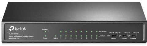 TP-Link TL-SF1009P łącza sieciowe Nie zarządzany Fast Ethernet (10/100) Obsługa PoE Czarny TP-Link TL-SF1009P łącza sieciowe Nie zarządzany Fast Ethernet (10/100) Obsługa PoE Czarny