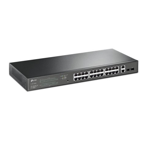 TP-Link TL-SG1428PE łącza sieciowe Zarządzany L2 Gigabit Ethernet (10/100/1000) Obsługa PoE 1U Czarny TP-Link TL-SG1428PE łącza sieciowe Zarządzany L2 Gigabit Ethernet (10/100/1000) Obsługa PoE 1U Czarny