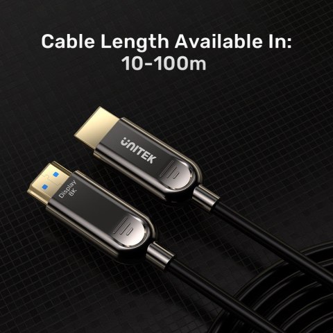 Kabel optyczny HDMI 2.1 AOC Unitek C11085GY01-15M