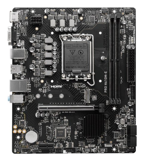 MSI PRO H610M-E płyta główna Intel H610 LGA 1700 micro ATX MSI PRO H610M-E płyta główna Intel H610 LGA 1700 micro ATX