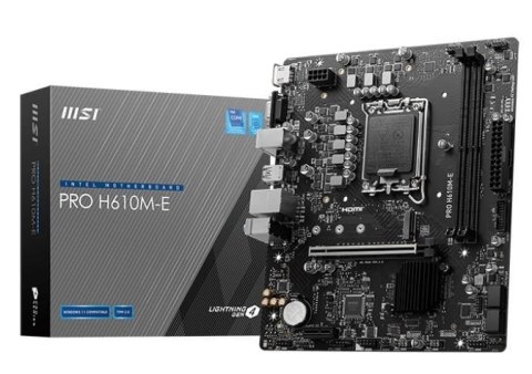 MSI PRO H610M-E płyta główna Intel H610 LGA 1700 micro ATX MSI PRO H610M-E płyta główna Intel H610 LGA 1700 micro ATX
