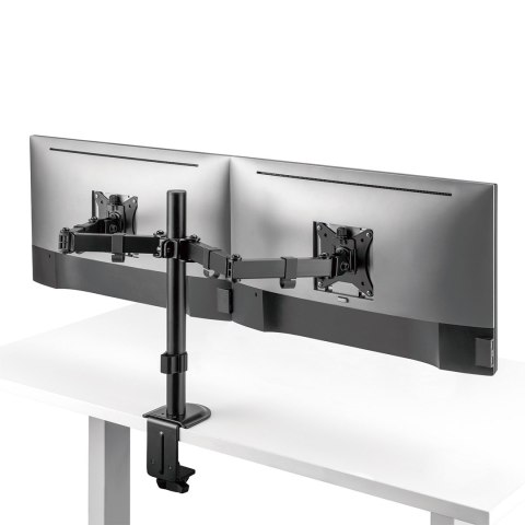Uchwyt biurkowy na 2 monitory Maclean, VESA 75x75 oraz 100x100, 17-32", 2x 9kg, MC-754N Uchwyt biurkowy na 2 monitory Maclean, VESA 75x75 oraz 100x100, 17-32", 2x 9kg, MC-754N