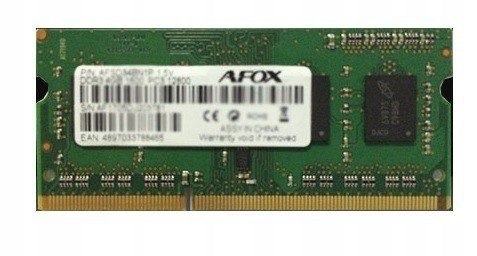 AFOX SO-DIMM DDR3 8GB 1866MHZ LV 1,35V AFSD38CK1L AFOX SO-DIMM DDR3 8GB 1866MHZ LV 1,35V AFSD38CK1L
