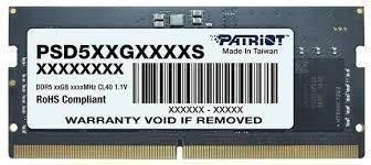 Patriot SO-DIMM DDR5 16GB 5600MHz 1 Rank Bulk Patriot SO-DIMM DDR5 16GB 5600MHz 1 Rank Bulk