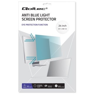 Filtr światła niebieskiego Qoltec 51076 24" 16:9 (Ochrona wzroku | Anti Glare | Matowy | na monitor)