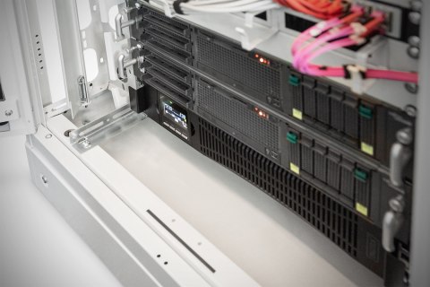 Zasilacz awaryjny UPS Online Rack 19" LCD 1000VA/1000W 2x12V/9Ah 8xC13 1xC14 USB RS232 RJ45 GŁ.325mm Zasilacz awaryjny UPS Online Rack 19" LCD 1000VA/1000W 2x12V/9Ah 8xC13 1xC14 USB RS232 RJ45 GŁ.325mm
