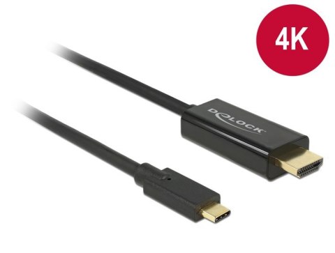 DeLOCK 85259 adapter kablowy 2 m USB Type-C HDMI Czarny