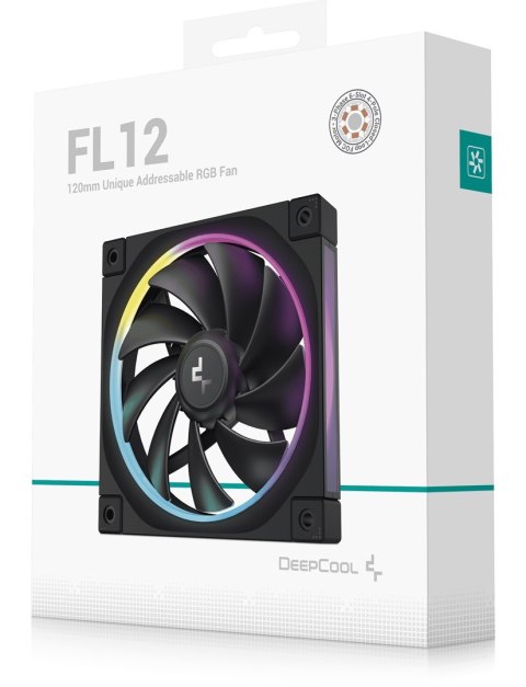 DeepCool FL12 Obudowa komputera Wentylator 12 cm Czarny 1 szt. DeepCool FL12 Obudowa komputera Wentylator 12 cm Czarny 1 szt.