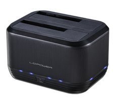 LC-Power LC-DOCK-U3-III stacja dokująca do dysków twardych USB 3.2 Gen 1 (3.1 Gen 1) Type micro-B Czarny