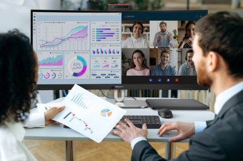 Monitor Philips 86,4cm (34,0") 34B2U6603CH 21:09 HDMI+DP+USB-C szary Monitor Philips 86,4cm (34,0") 34B2U6603CH 21:09 HDMI+DP+USB-C szary