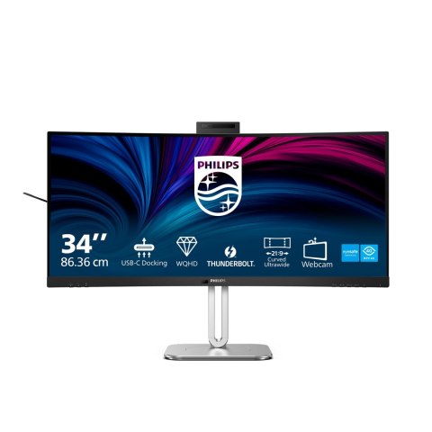 Monitor Philips 86,4cm (34,0") 34B2U6603CH 21:09 HDMI+DP+USB-C szary Monitor Philips 86,4cm (34,0") 34B2U6603CH 21:09 HDMI+DP+USB-C szary
