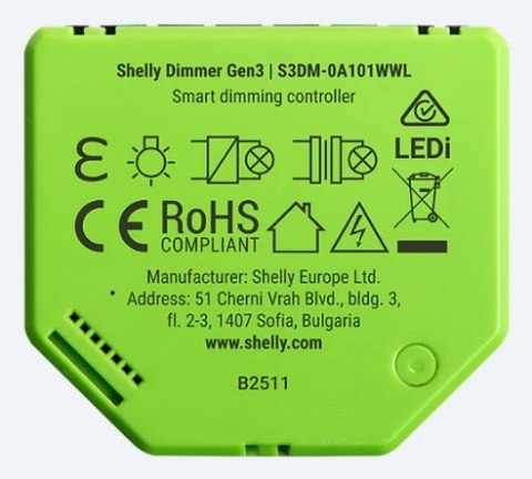 Podtynkowy sterownik oświetlenia LED Relais Dimmer Gen3 Podtynkowy sterownik oświetlenia LED Relais Dimmer Gen3