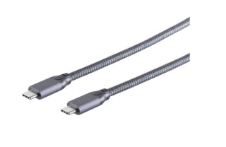 S/CONN 13-47030 kabel USB USB 3.2 Gen 2x2 2 m USB C Szary