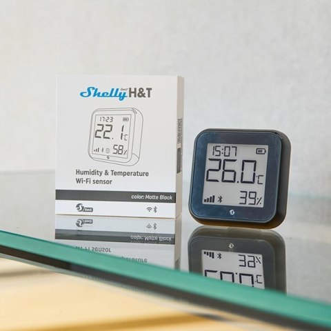 Shelly H&T Gen3 Wewnątrz/Na wolnym powietrzu Czujnik temperatury i wilgotności Wolnostojący Przewodowy i Bezprzewodowy