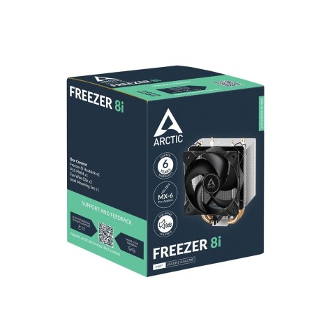 ARCTIC Freezer 8i Procesor Chłodnica powietrza 10 cm Aluminium, Czarny