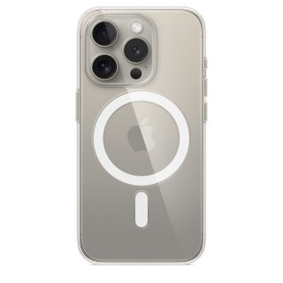 Apple - Obudowa tylna do telefonu komórkowego - Kompatybilna z MagSafe - Poliwęglan - Przezroczysta - do iPhone 15 Pro