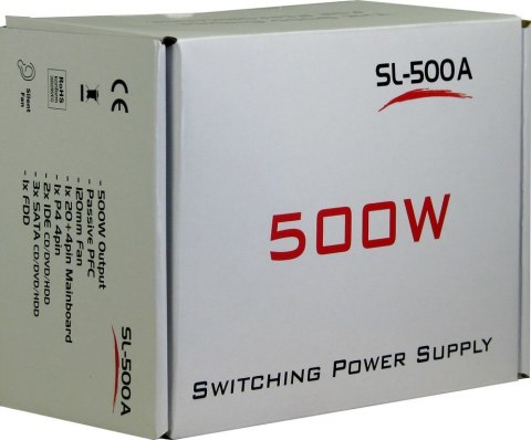 Inter-Tech SL-500A moduł zasilaczy 500 W 20+4 pin ATX ATX Szary Inter-Tech SL-500A moduł zasilaczy 500 W 20+4 pin ATX ATX Szary