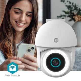 Kamera zewnętrzna Nedis Smartlife Wifi, IP65 czujnik ruchu, night vision, biały