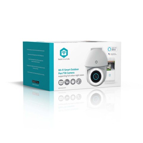 Kamera zewnętrzna Nedis Smartlife Wifi, IP65 czujnik ruchu, night vision, biały Kamera zewnętrzna Nedis Smartlife Wifi, IP65 czujnik ruchu, night vision, biały