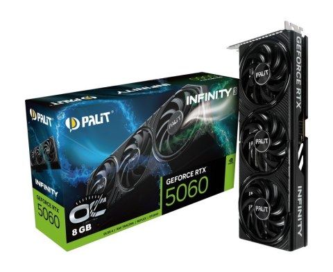Karta graficzna Palit RTX5060 Infinity 3 OC 8GB GDDR7 NE75060T19P1-GB2063S retail Karta graficzna Palit RTX5060 Infinity 3 OC 8GB GDDR7 NE75060T19P1-GB2063S retail