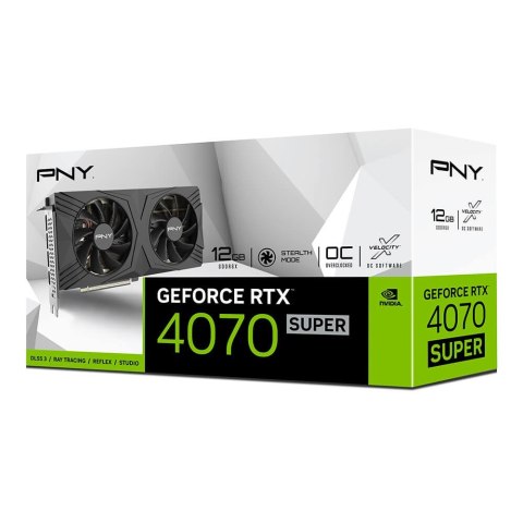 PNY GeForce RTX 4070 SUPER VERTO Overclocked Dual Fan DLSS 3 NVIDIA 12 GB GDDR6X PNY GeForce RTX 4070 SUPER VERTO Overclocked Dual Fan DLSS 3 NVIDIA 12 GB GDDR6X